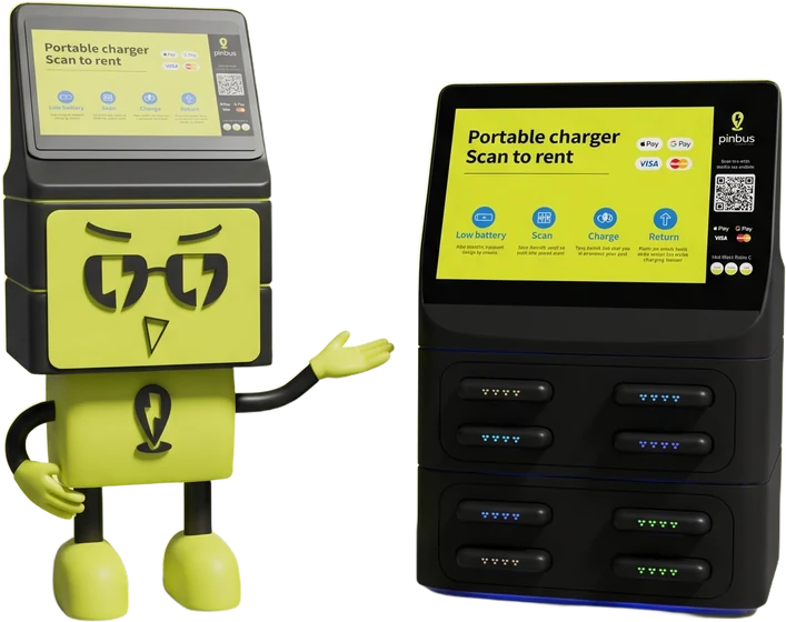 Mascot pinbus giới thiệu trạm sạc 8 cổng